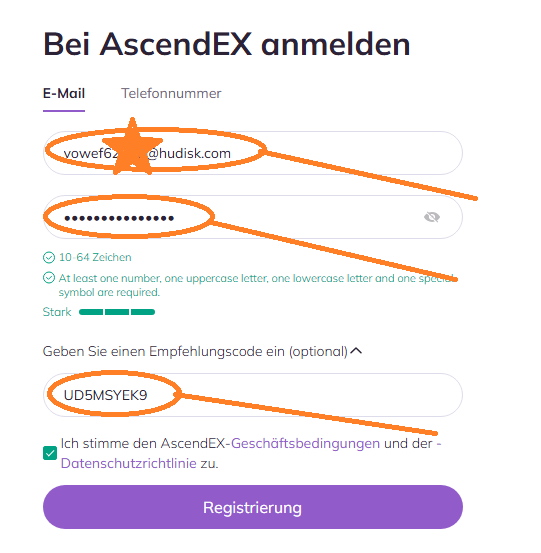 AscendEX Empfehlungscode