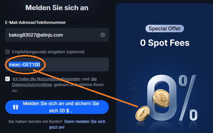 MEXC Empfehlungscode